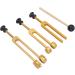 Premium Tuning Fork Set (128 Hz 256 Hz 512 Hz) - Body-Weighted Healing Tools for Chakra & Meditation | Gold Finish | International Shipping - Buy Online on GoSupps.com
