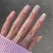 Sethexy Short Square False Nails French Press on Nails 24Pcs Acrylic Nails Stick on for Women and Girls Flower