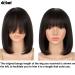 D BUT 10A Brazilian Virgin Remy Human Hair Wig with Bangs - Short Bob Pixie 25cm (1B) - Lightweight 103g - Buy Online on GoSupps.com