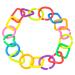 TOYANDONA 35pcs Geometric Chain Buckle Car Seat Infant Developmental for Car Playset Chains Ring Hanging Stroller Ring Link Ring Links Rings