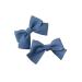 BBTDIN Blue Denim Hair Clip Pin Bow Girls Blue Jeans HairClip Girls Large Bows HairPin BW01 (Set H)