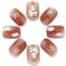 Brishow Christmas Glitter Snow Press-On False Nails - 24pcs Short Ballerina Acrylic Fake Nails for Women and Girls - Buy Online on GoSupps.com