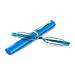 KoKoBin Mini Slim Reading Glasses Spring Hinge Metal Reading Aid Unisex Visual Aid with Case (Blue 1.50) Blue +1.50