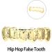 Hip Hop Teeth Decoration Special Designed for Upper Teeth Hip Hop Hollow Tooth Gold-plated Ion Plating for Concert for Home for Outdoor Activities for Party(gold) - Buy Online on GoSupps.com