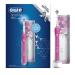 Oral-B Smart 4 Electric Toothbrush Heads Oral B Cross Action 3 Brushing Modes Bluetooth Pink/White