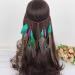 Fodattm Set of 2 Bohemian Peacock Feather Headband Headdress and Armband Hippie Headwear Headpiece Handmade Tribal Indian Fascinator Feather Hairband Hair Accessories for Girls Women Lady (C#) - Buy Online on GoSupps.com