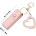 Mini keychain with lipstick case heart-shaped lipstick case mirrored lipstick holder travel keychain - Buy Online on GoSupps.com