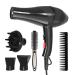 Jooayou 3000W Professional Hair Dryer Salon Ionic Hairdryer with Diffuser for Women Fast Drying Blow Dryer with 2 Speed and 3 Heat Setting for Curly and Straight Hair Black6