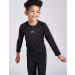 Coolomg Thermo Shirt for Boys & Girls - Compression Baselayer Top Warm T-Shirt for Kids & Teens - Size L Black - Buy Online on GoSupps.com
