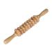 Relaxdays Massage Roller Wood Massage Stick with 2 Handles Manual Massager for Back Neck Arms & Legs Natural 1 Piece