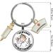 YAZMEEN Funny Transparent Cabochons Keychain - Ideal Gift for Nurses Doctors & Office Workers | Unique Pendant Metal Keychain - Buy Online on GoSupps.com