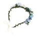 MAGICLULU Bridal Wreath Tiara Blue Tiara Hair Accessory for Girls Wedding Hair Garland Simple Garland for Women Wedding Hair Wreath Party Decor Baby Flower Child Bohemia Makeup Silk Cloth