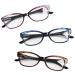 FONHCOO 3 Pack Reading Glasses for Women Men, Blue Light Blocking Stylish Cat Eye Computer Reader with Spring Hinges Anti Glare UV Ray Filter Eyeglasses (STRIPE, 1.75) Stripe 1.75 x