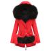 Hanxiulin fleece jacket plush jacket cuddly jacket women warm winter jacket windproof coat thick autumn winter coat windproof autumn coat hoodies for women xxl red