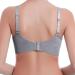 Comfortable Women's Seamless Sport Bra | Push-Up & Cross-Back Design | Ideal for Yoga & Sleep | Soft Padded Bralette in Gray - Buy Online on GoSupps.com