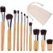 Allayu Makeup Brush Cosmetics Tool Women Supplies Bamboo Brushes Kit Aluminum Handle Rustproof Fine Workmanship Long-lasting Eyeliner - Buy Online on GoSupps.com