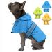 Weesiber reflecting waterproof dog rain coat-adjustable pet jacket light dog-smiled poncho with hood for small to very large dogs and puppies (m blue) m blue