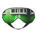 SSIMOO Green and White Piano Keys Print Ultra-Soft Light-Blocking Eye Mask for Optimal Comfort and Restful Sleep Black