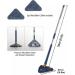 360 Rotatable Triangle Mop with Long Handle - Microfiber Wet/Dry, Quick Dry, Adjustable & Extendable - Blue, 3 Replacement Pads - Buy Online on GoSupps.com