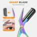 2024 Upgraded Eyebrow Trimmer Scissors with Comb - Precision Hair Removal Tool in Purple | Non-Slip Makeup Essential - Buy Online on GoSupps.com