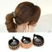 Korean Style Stripe Bow Hair Claw Set for Women and Girls - 3pcs | Elegant Solid Cloth Ties Ponytail Hold Clips - Buy Online on GoSupps.com