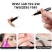 Professional Stainless Steel Tweezers Set for Eyebrows and Facial Hair Removal - 3.8inch Black (3 Count) | Precision Tweezers for Splinters and Ingrown Hairs - Buy Online on GoSupps.com