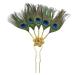 amangul Feathered Hair Stick with Feather Rhinestones Flower for Women Girl Flower for Traditional Headpieces Hair Jewelry