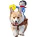 NACOCO Cowboy Rider Dog Costume for Dogs Clothes Knight Style with Doll and Hat for Halloween Day Pet Costume (S) Small