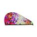 Colorful Tie Dye Stained Glass 3 Microfiber Hair Towel Soft Super Absorbent Hair Towel Wrap for Women Coral Velvet Quick Dry Hair Cap for Long Curly and Thick Hair