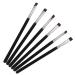 VINTORKY 6pcs Flat Eyebrow Brush Eyeliner Concealer Brush Eyeliner Makeup Tool Eye Brush Black Wooden Handle