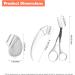 Stainless Steel Eyebrow Scissors Set with Comb - Curved Trimmer Tool for Men, Women, and Girls - 3Pcs in White - Buy Online on GoSupps.com
