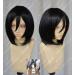Anime Attack on Titan Mikasa Ackerman Cosplay Wigs Short Black Heat Resistant Synthetic Hair Wig + Wig Cap