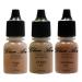 Glam Air Airbrush Water-based Foundation in Set of 3 Assorted Tan Satin Shades (For Normal to Dry Tan Skin)