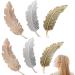 INTVN Hair Clips Metal Feather Leaf Hair Clips Hair Buckle Headdress Hair Jewelry Hair Accessories for Girls Women 6 Pieces