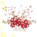 FOMIYES Wedding Side Comb Handmade Comb Bridal Bride Headpieces for Wedding Birde Headdress Hair Insert Comb Rhinestone Headpiece Tiara Red Women's Rhinestones Issue Card - Buy Online on GoSupps.com