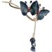 Butterflies Hair Clips | Hair Accessories Clip For Women | Rhinestone Tassel Hair Chain Chic Hair Accessories Nonslip Grip Embellished With Rhinestones For Daily Use Blue - Buy Online on GoSupps.com