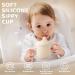 Potchen Silicone Sippy Cup Set for Baby 6 Months+ | Spill-Proof Training Cup with Straw, Handles, and Spout Lid | Easy-Grip 5oz Cute Style in Green and Khaki - Buy Online on GoSupps.com