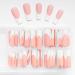 120 Pcs Long French Tip Press On Nails - Square White Tip Full Cover Matte Fake Nails for Women & Girls - Acrylic Glue On Artificial Fingernails - Buy Online on GoSupps.com