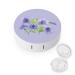 Watercolor Morning Glory Contact Lens Case Travel Portable Travel Contact Lens Box with Mirror
