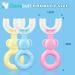 Kids U-Shaped Toothbrush - 360 Silicone Soft Head Manual Training Brush for Kids (Pink - Buy Online on GoSupps.com