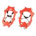 YOUFINE 11 Teeth Crampons Outdoor Anti Slip Shoes Cover Ice Claws with Stainless Steel Chain for Kids Children Teenagers, with Carry Bag for children