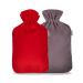 Hot Water Bottle Cover 2 Pack - Fluffy Coral Fleece for 2L Bottles in Grey & Red - Anstore - Buy Online on GoSupps.com