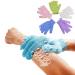 Exfoliating Shower Gloves 5PCS Shower Scrubber for Body Shower Spa Dead Skin Remover Bath Gloves Bathing Accessories Solft and Suitable for Men Women and Children Multicolor