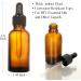 Dark Amber Dropper Bottles Set - 60ml Tincture Eye Droppers for Essential Oils - Includes Funnels & Labels - 2 oz - 24 Pcs - Buy Online on GoSupps.com