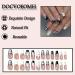 Y2K Press on Nails - Medium Long Coffin French Tips with Rhinestones | 24 Pcs White Pink Star Ballerina False Acrylic Nails for Wedding | Full Cover Glue-on Design - Buy Online on GoSupps.com