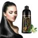 HADAVAKA Instant Hair Color Shampoo 500ml Natural Herbal Black Hair Dye For White Hair 3in1 Shampoo For Men and Women