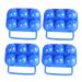 Mikikit 1 Set 4pcs Egg Carton Egg Crisper Egg Holders Egg Keeper Plastic Container Pp Portable Egg Tray