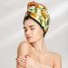 Hair Towel Wrap - Quick Drying Towel Turban with Button | Sunflowers & Butterflies Design - Buy Online on GoSupps.com