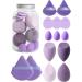 Wontool Setting Face Puff Blender Beauty Set Portable Makeup Puff Blender Sponges Powder Puff for Blending Foundation Cream Purple - Buy Online on GoSupps.com