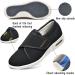 GSFY Women Diabetic Shoes 9.5 Wide Black - Orthopedic Non-Slip Adjustable Strap for Swollen Feet, Arthritis, Neuropathy - Lightweight and Comfortable - Buy Online on GoSupps.com